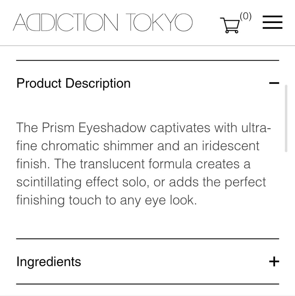 Addiction Tokyo Eyeshadow Lot